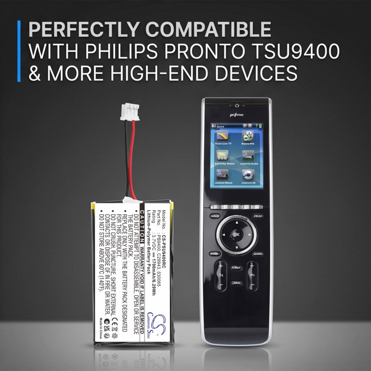 Аккумулятор Cameron Sino для пультов Philips Pronto TSU9400 TSU9300 CS-PSU9400RC